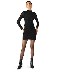 Steve Madden Women's Melvina Mock Neck Long Sleeve Top