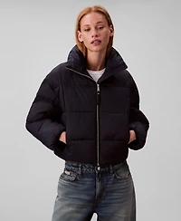 Calvin Klein Jeans Women's Monogram Puffer Long-Sleeve Jacket
