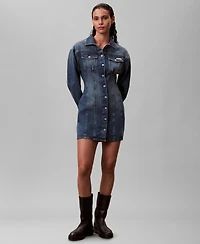 Calvin Klein Jeans Women's Long-Sleeve Mini Dress