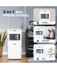Homcom Portable Air Conditioner Led 24 Timer 4 Modes for Home Office