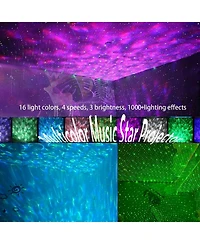 Cowin Star Projector Galaxy Light Multiple Colors with Remote & Bluetooth Speaker