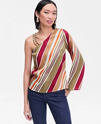 I.n.c. International Concepts Women's Asymmetric Beaded-Strap Top, Exclusively at Macy's