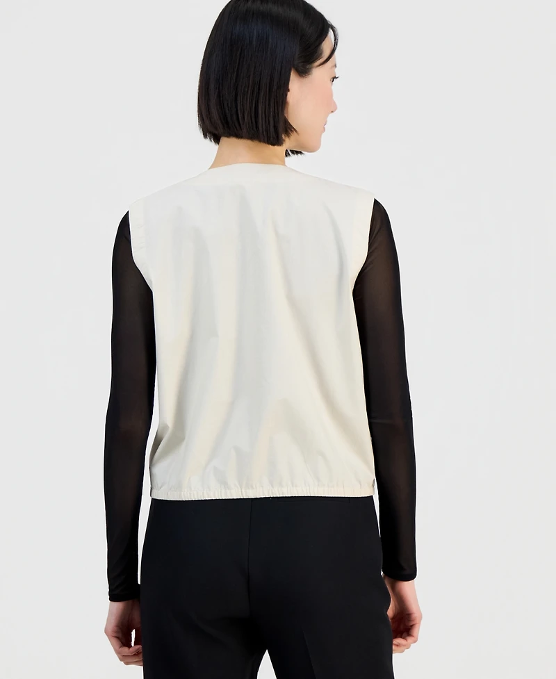 I.n.c. International Concepts Women's Drop-Shoulder Sleeveless Utility Blouse, Macy's Exclusive