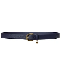 Lauren Ralph Women's Charm Crosshatch Leather Belt