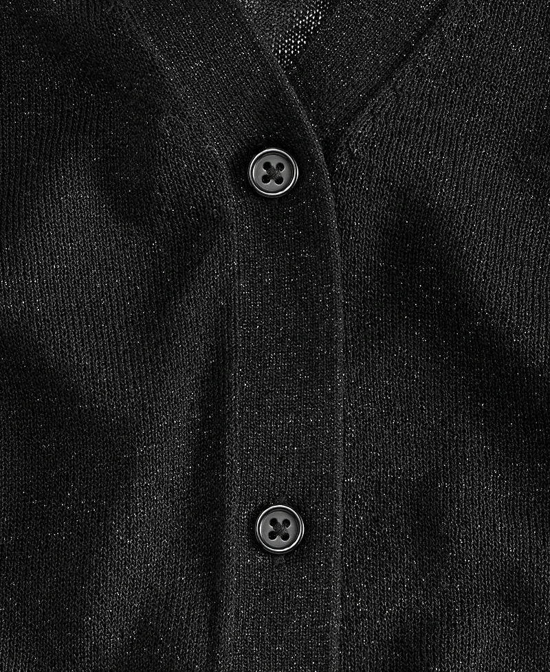 I.n.c. International Concepts Women's Lightweight Metallic-Knit V-Neck Cardigan, Macy's Exclusive