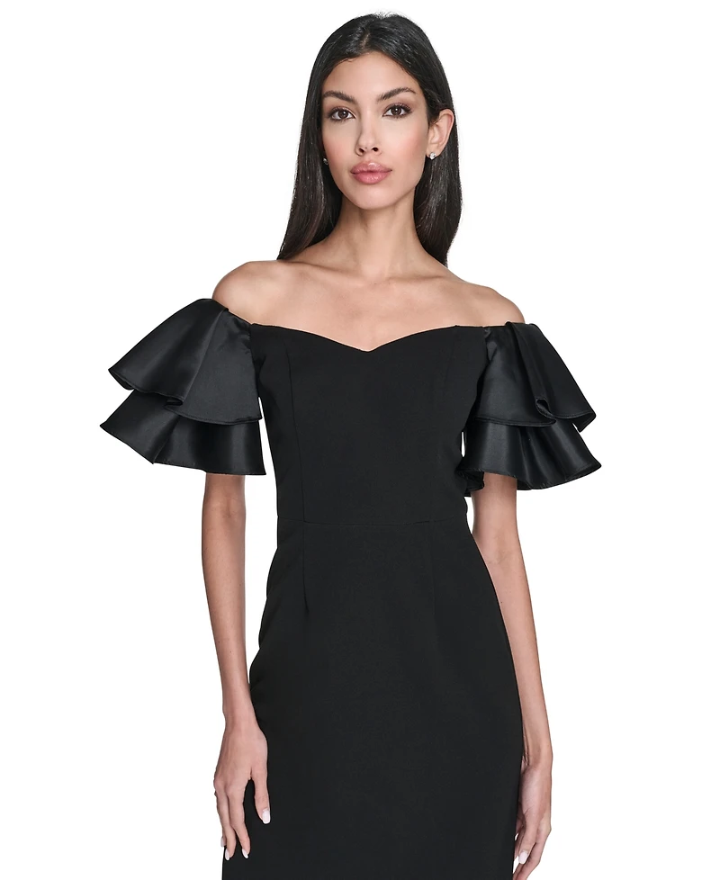 Eliza J Women's Strapless Puff-Sleeve Dress