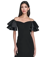 Eliza J Women's Strapless Puff-Sleeve Dress
