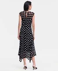 I.n.c. International Concepts Women's Printed V-Neck Midi Dress, Macy's Exclusive
