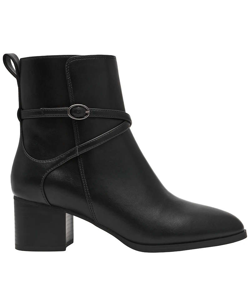 Anne Klein Womens Marie Block Heel Booties