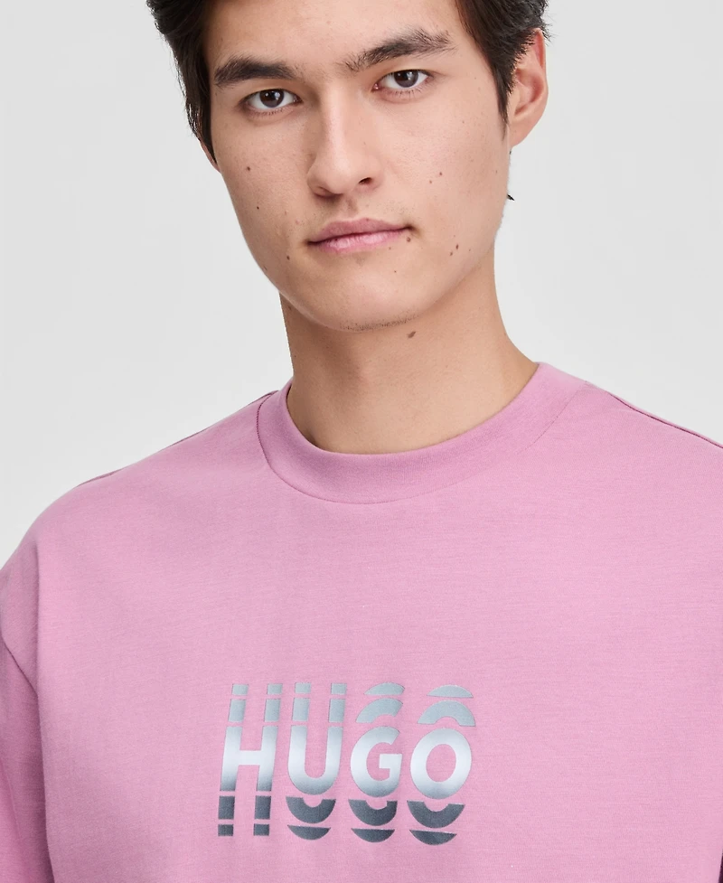 Hugo Boss Men's Long-Sleeve Logo Graphic Crewneck T-Shirt