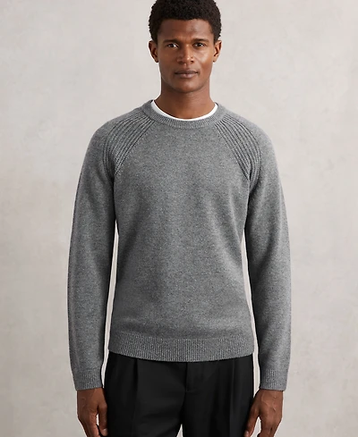 Reiss Men's Wool-Cashmere Reverse-Seam Sweater