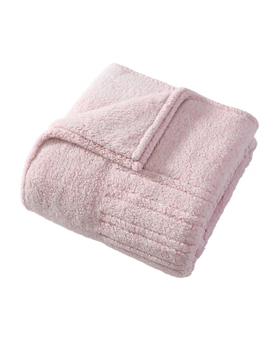 Laura Ashley Clarabelle Tipped Print Sherpa Heated Blanket, Twin