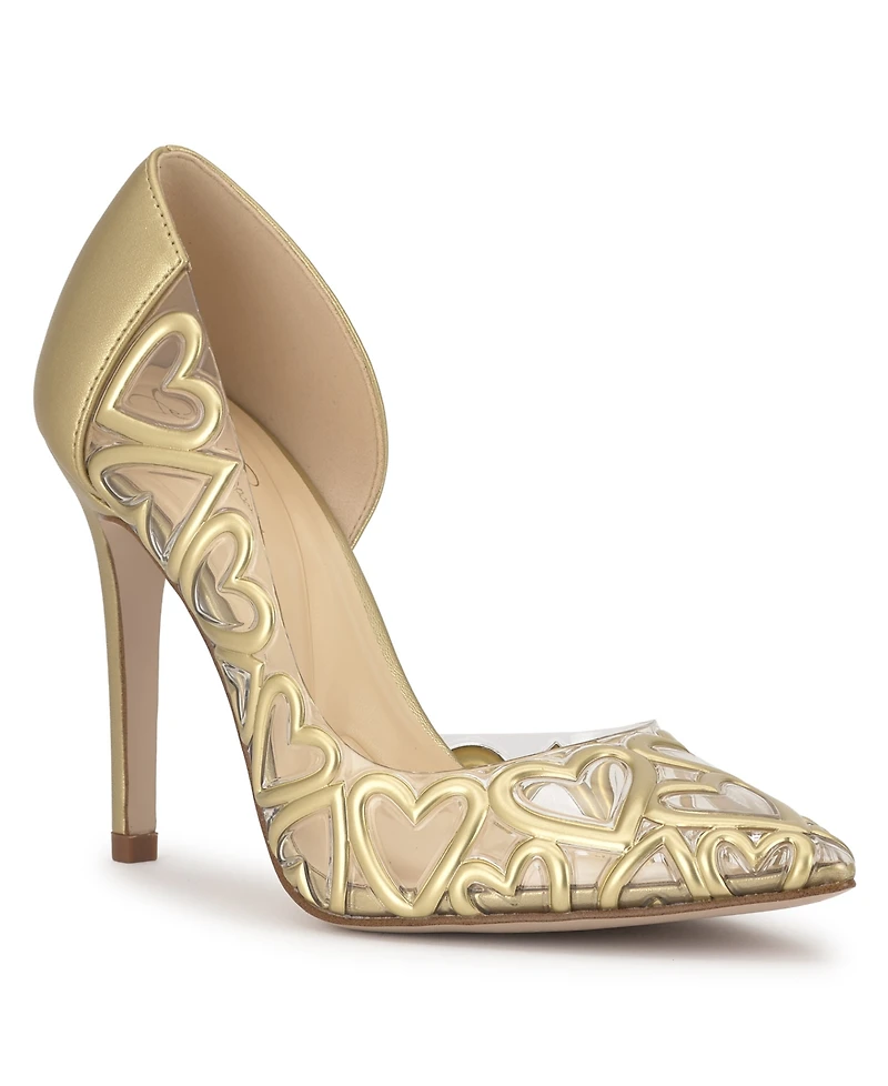 Jessica Simpson Women's Palvin Vinyl Heart Pumps