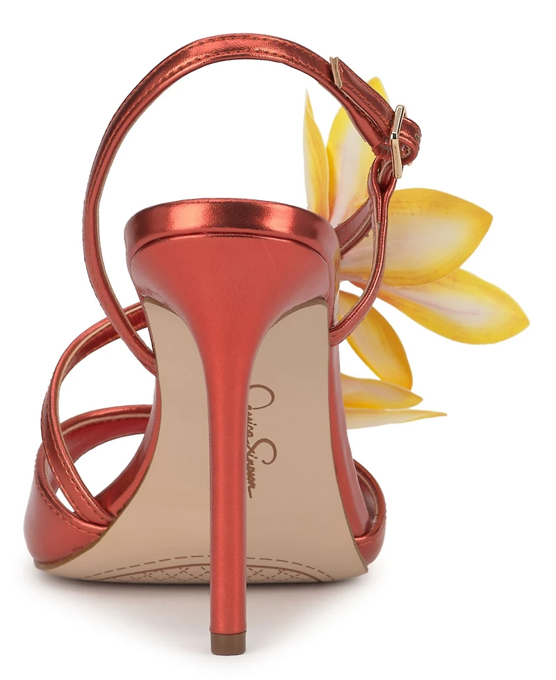 Jessica Simpson Women's Jylia Strappy Orchid Embellished Stiletto Dress Sandals