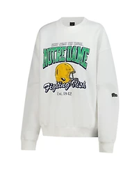 Hype and Vice Women's White Notre Dame Fighting Irish Classic Era Sweatshirt