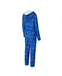Concepts Sport Women's Royal Buffalo Bills Roadway Allover Print Microfleece Full-Zip Union Suit