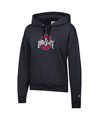 Champion Women's Black Ohio State Buckeyes Powerblend Fleece Pullover Hoodie