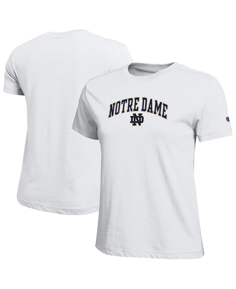 Champion Women's White Notre Dame Fighting Irish Arched Over Logo T-Shirt