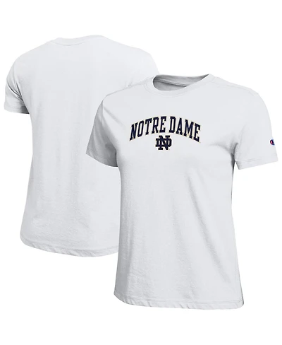 Champion Women's White Notre Dame Fighting Irish Arched Over Logo T-Shirt