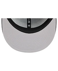 New Era Men's Black Orleans Saints Overlap Wordmark 59FIFTY Fitted Hat