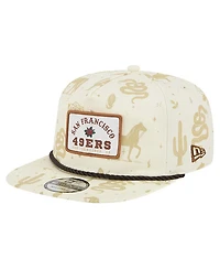 New Era Men's Cream San Francisco 49ers Desert Rose 19TWENTY Adjustable Hat