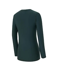 Concepts Sport Women's 2-Piece Green Bay Packers Chestnut Long Sleeve T-Shirt and Pants Sleep Set