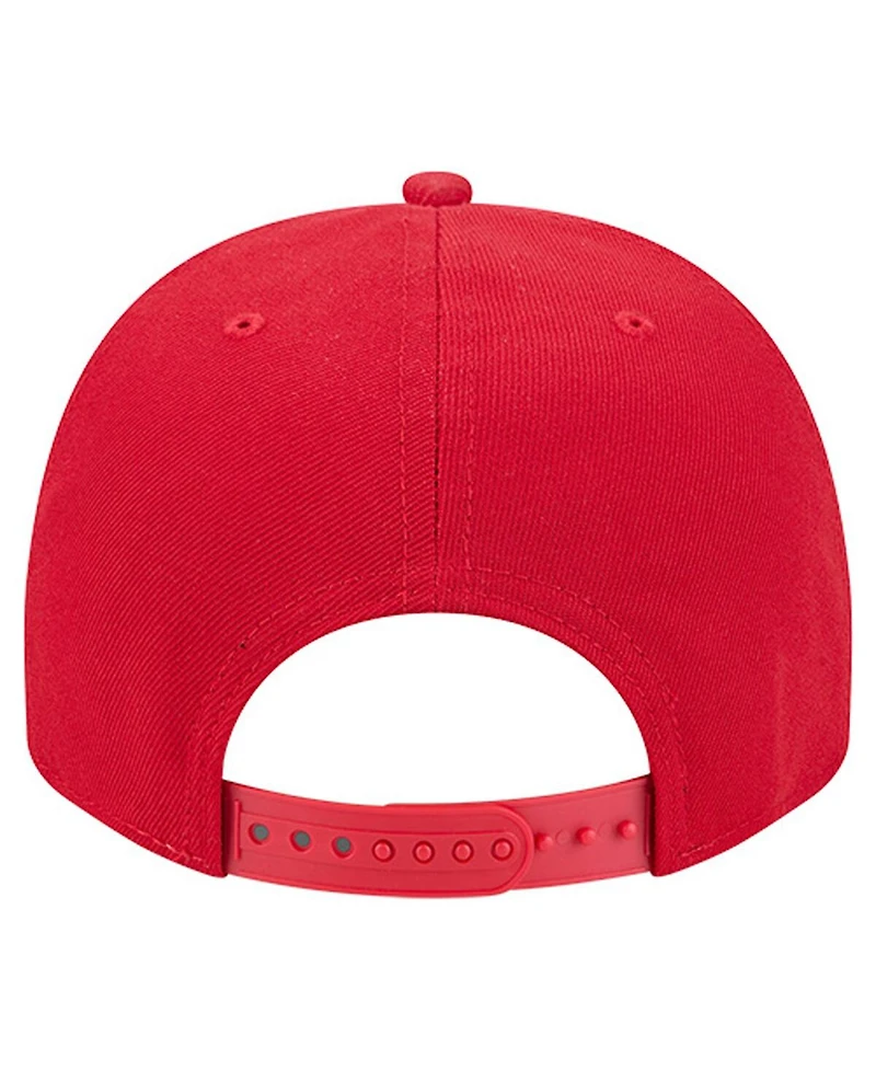 New Era Men's Red Los Angeles Angels Local Play A-Frame 9FIFTY Snapback Hat