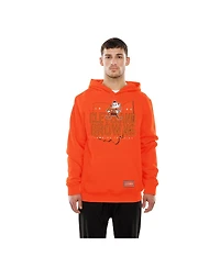 New Era Men's Orange Cleveland Browns Combine Authentic Local State Throwback Hoodie