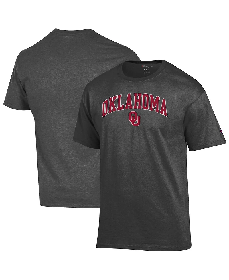 Champion Men's Charcoal Oklahoma Sooners Arch Over Logo T-Shirt