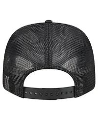 New Era Men's Black Dallas Stars Quilted Nylon 9SEVENTY Adjustable Trucker Hat