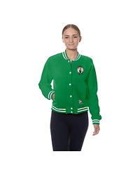 New Era Women's Kelly Green Boston Celtics Throwback Full-Snap Jacket