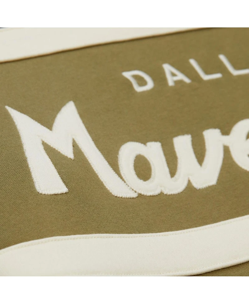 Mitchell & Ness Men's Olive Dallas Mavericks Double Clutch Head Coach Hoodie