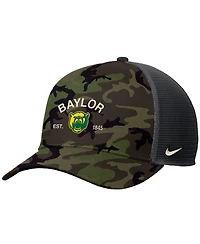 Nike Men's Camo Baylor Bears 2025 Military Appreciation Rise Adjustable Trucker Hat