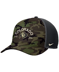 Nike Men's Camo Colorado Buffaloes 2025 Military Appreciation Rise Adjustable Trucker Hat