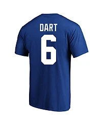 Fanatics Men's Jaxson Dart Royal New York Giants Big Tall Name Number T-Shirt