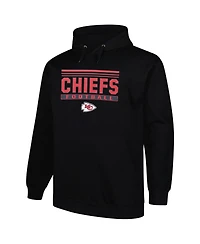 Fanatics Men's Black Kansas City Chiefs Big Tall Pop Pullover Hoodie