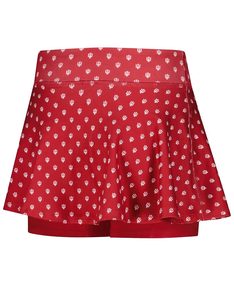 ZooZatz Big Girls Crimson Indiana Hoosiers All-Over Print Tennis Skort