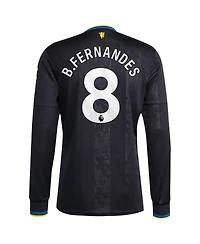 Adidas Men's Bruno Fernandes Black Manchester United 2025/26 Third Replica Long Sleeve Player Jersey