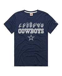 Homage Men's and Women's Navy Dallas Cowboys Nfl Asl Collection by Love Sign Tri-Blend T-Shirt