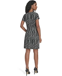 Tommy Hilfiger Petite Printed Short-Sleeve Dress