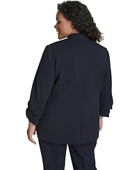 Calvin Klein Plus Collarless 3/4-Sleeve Jacket