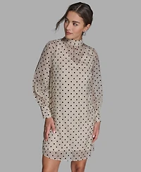 Bcbg Women's Organza Mock Neck Two-Piece Shift Dress