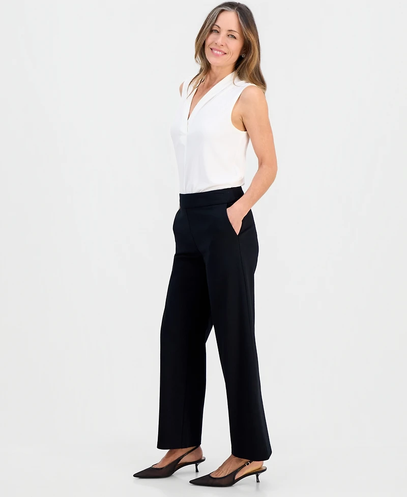 Jm Collection Petite Mid-Rise Pull-On Wide-Leg Pants, Macy's Exclusive