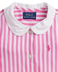 Polo Ralph Lauren Girls 2T-6X Striped Long-Sleeve Shirt Dress