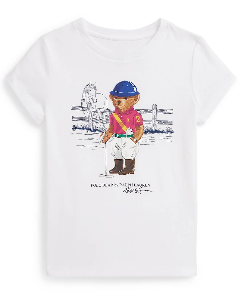 Polo Ralph Lauren Girls 2T-6X Bear Printed T-Shirt