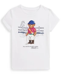 Polo Ralph Lauren Girls 2T-6X Bear Printed T-Shirt