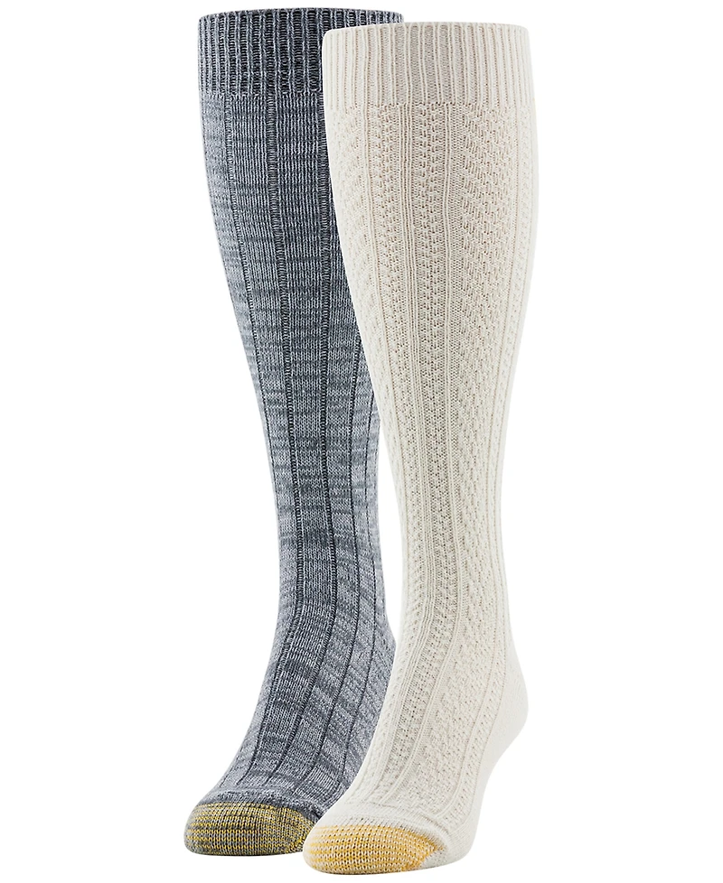 Gold Toe Women's 2-Pack Cable Knee High Socks