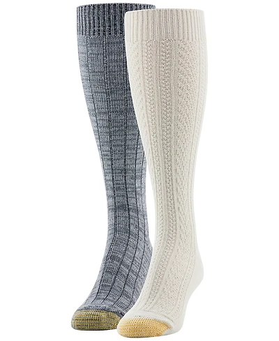 Gold Toe Women's 2-Pack Cable Knee High Socks