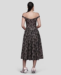 Avec Les Filles Women's Sleeveless Off the Shoulder Dress