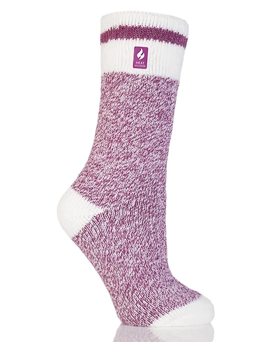 Heat Holders Women's Snowdrop Block Twist Crew Socks